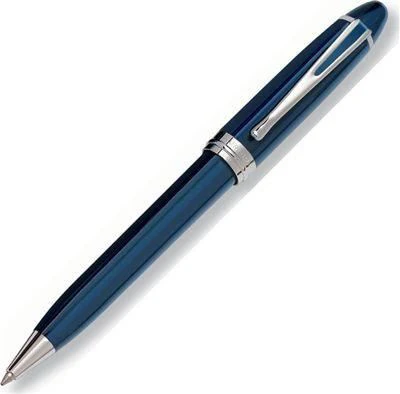 Aurora Ipsilon DeLuxe Blue/Chrome Ballpoint Pen