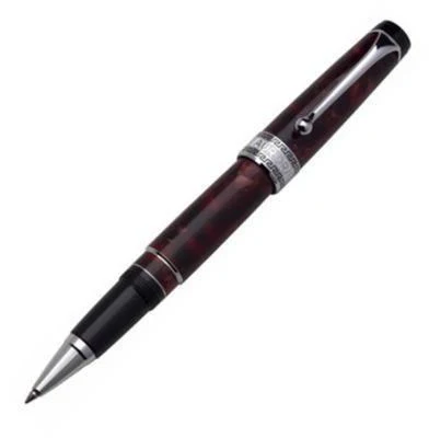 Aurora Optima Auroloide Silver Burgundy Rollerball Pen