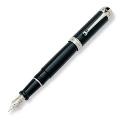 Aurora Talentum Classic Black Chrome Fountain Pen