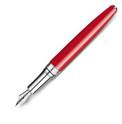 Caran d'Ache Leman Red Silver Fountain Pen