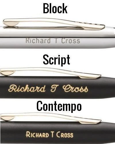 Cross ATX Brushed Rose Gold PVD Diamond Pattern Rollerball Pen - Image 3