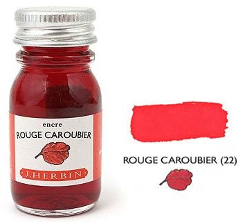J Herbin Bottled Ink Rouge Caroubier - 10ml