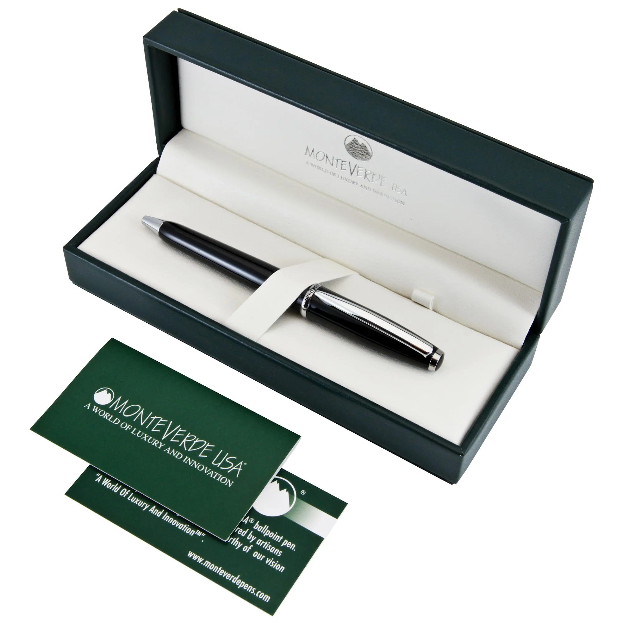 Monteverde Aldo Domani Black Ballpoint Pen - Image 2