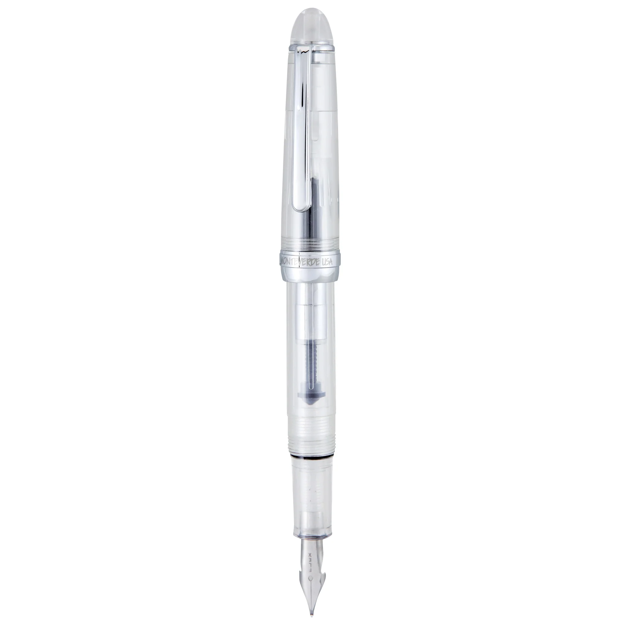 Monteverde Monza 3 Clear Fountain Pen (M, F, Flex) - Image 2
