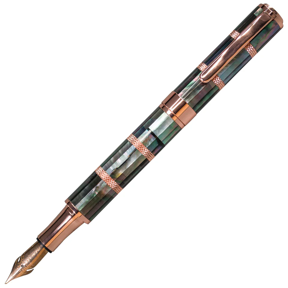 Monteverde Regatta Sport Mother Of Pearl Black & Rosegold Fountain Pen