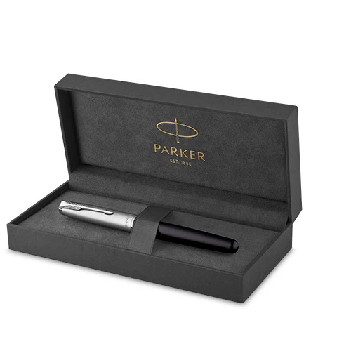 Parker Sonnet Metal & Black Lacquer with Palladium Trim Fountain Pen - Image 2