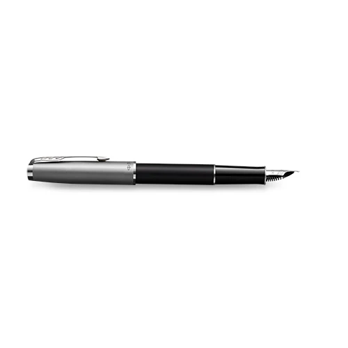 Parker Sonnet Metal & Black Lacquer with Palladium Trim Fountain Pen - Image 3