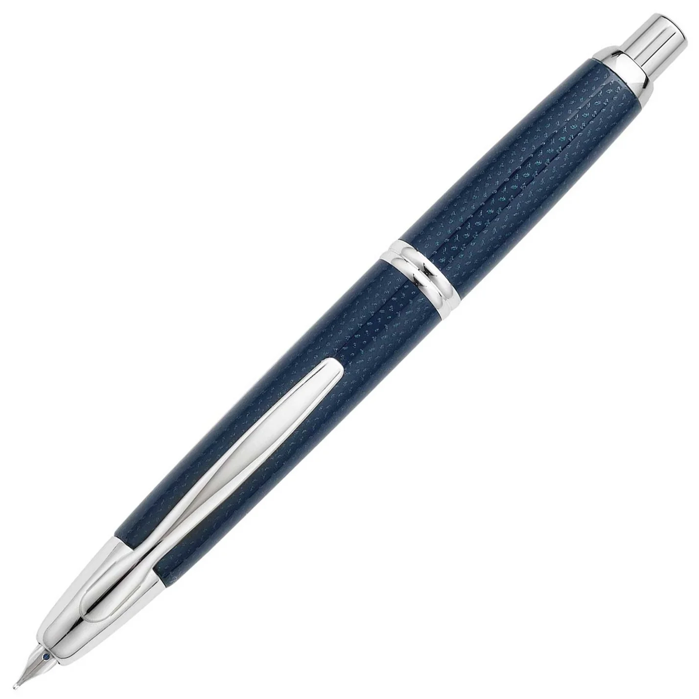 Pilot Vanishing Point Blue Carbonesque Fountain Pen
