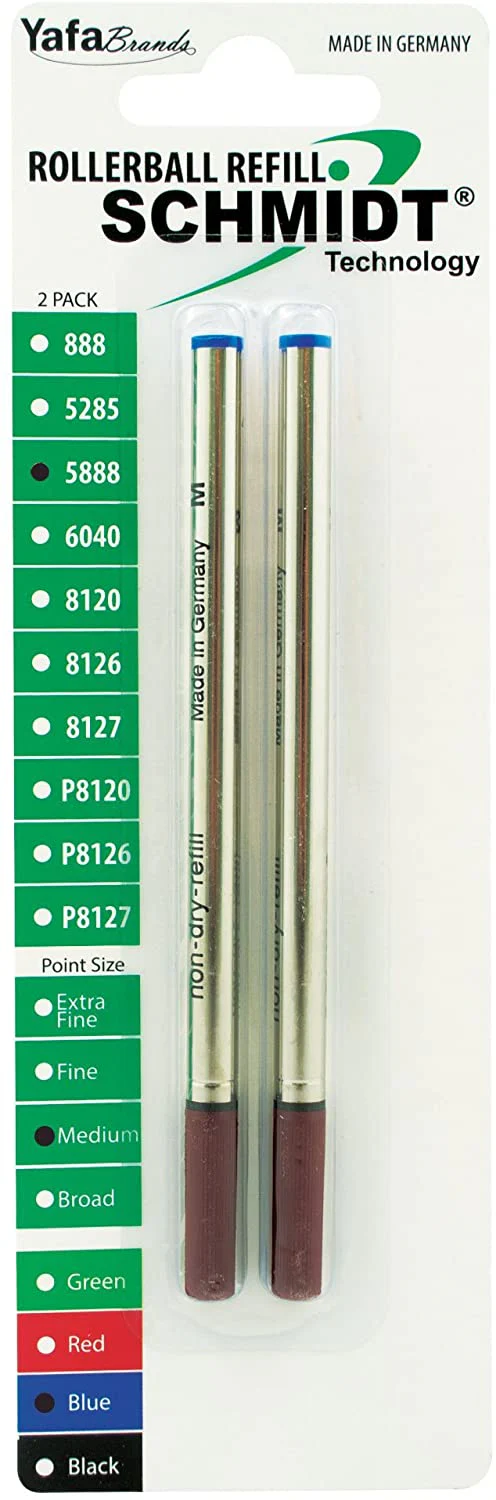 Schmidt 5888 Safety Ceramic Rollerball Pen Refill - Metal Tube - 2 Pack - Image 5