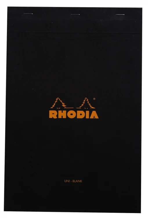 Rhodia No. 19 A4+ Notepad - Black, Blank