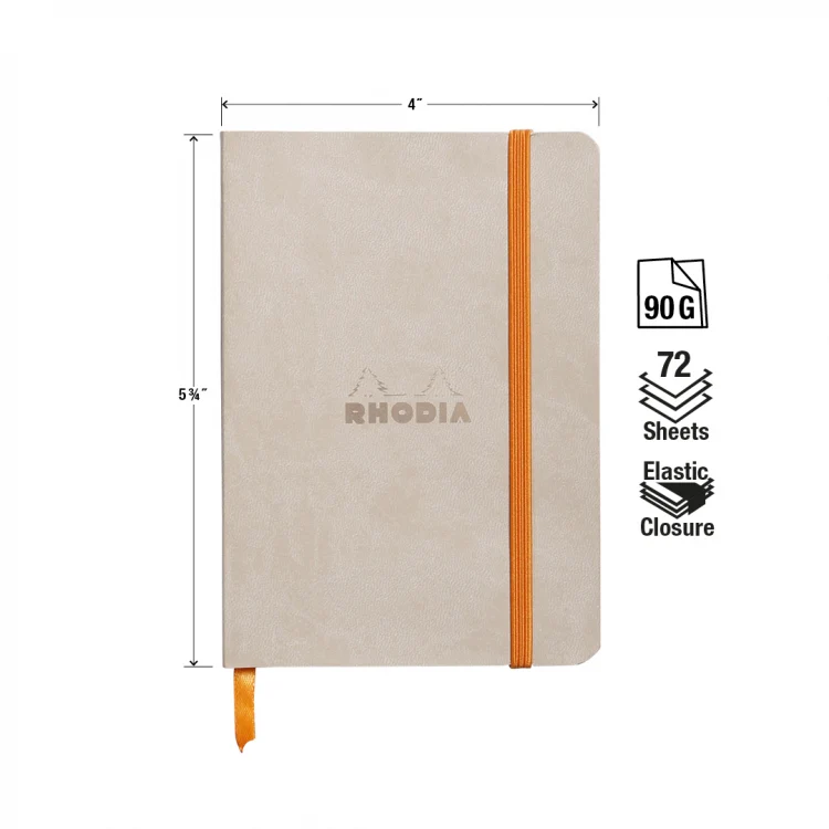 Rhodia A6 Softcover Notebook - Beige, Lined - Image 2