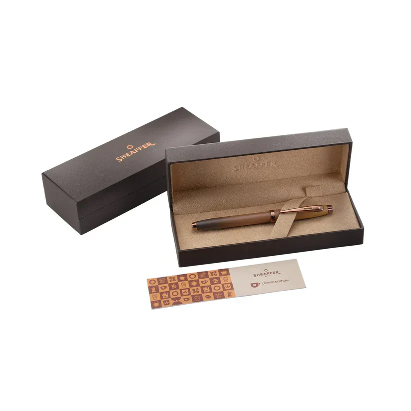 Sheaffer 100 9374 Coffee Edition Matt Brown Fountain Pen with Regal Brown PVD Trims - Image 2