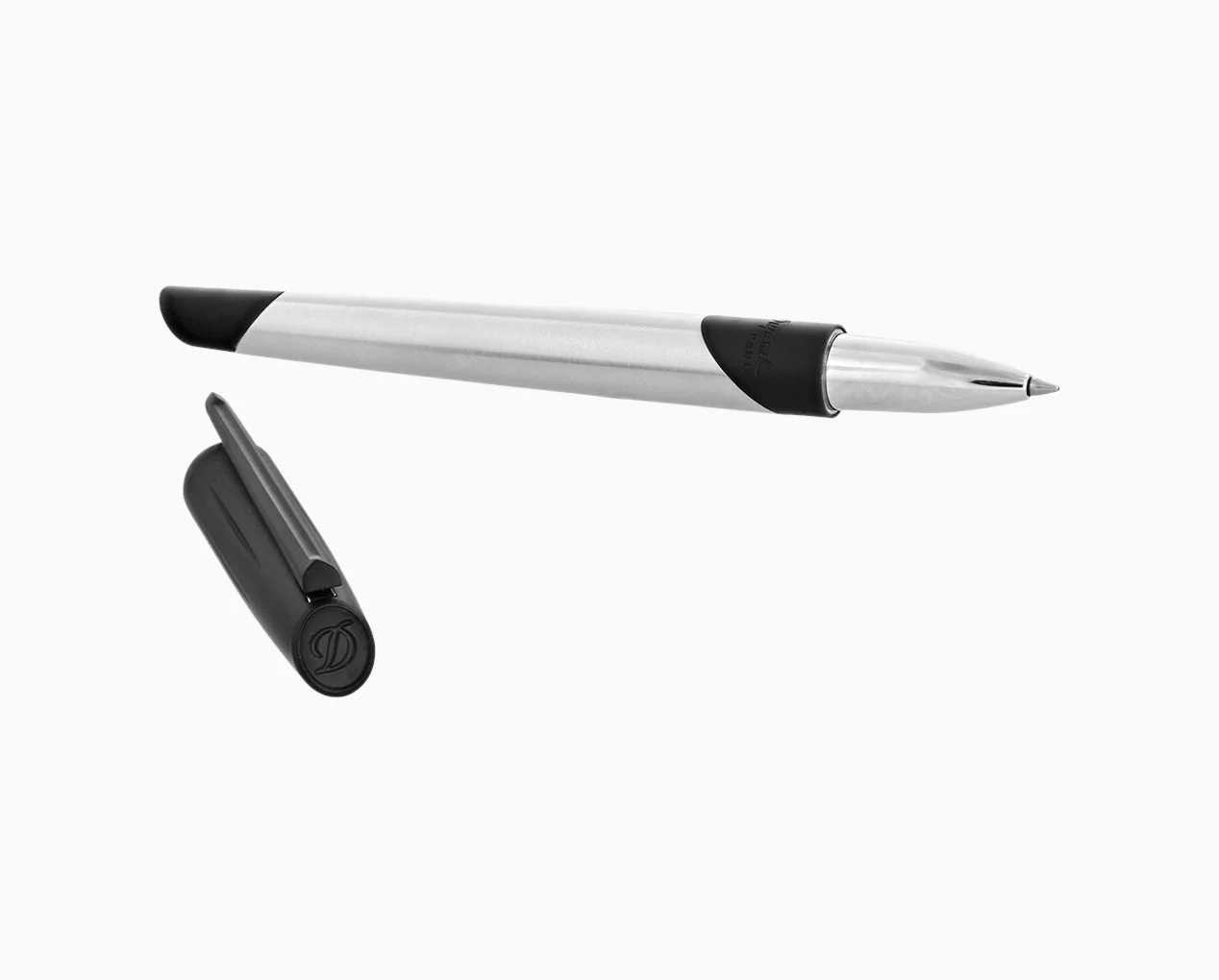 ST Dupont Defi Millenium Brushed Chrome & Matte Black Trim Rollerball Pen - Image 2