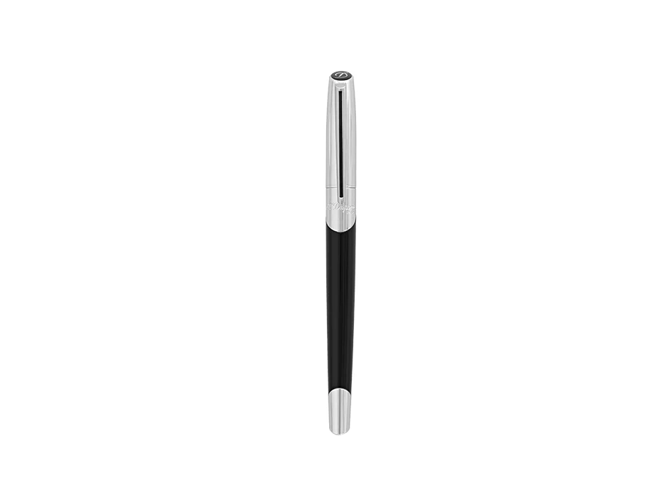 ST Dupont Defi Millenium Shiny Black & Silver Fountain Pen - Image 8