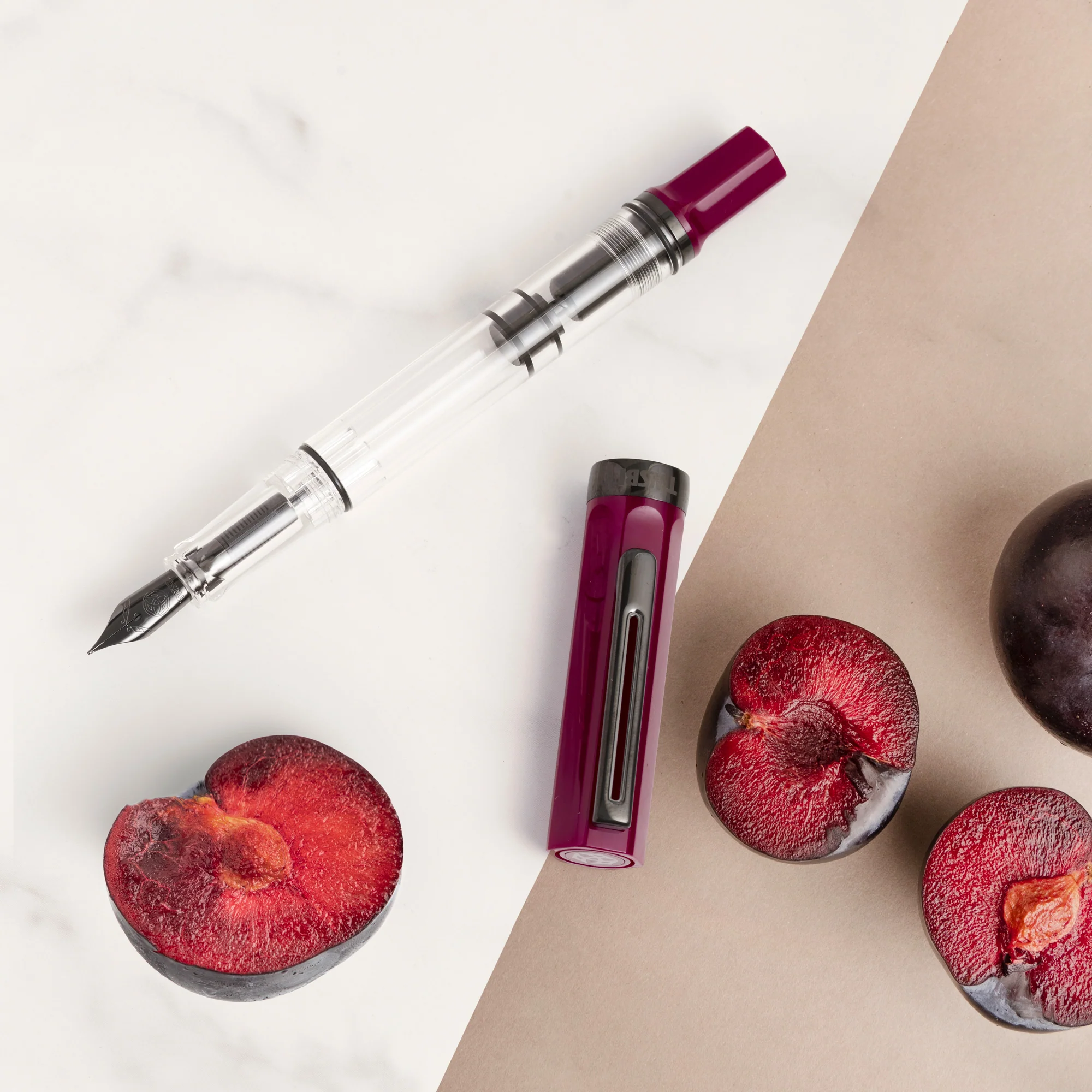 TWSBI Eco Plum with Onyx Fountain Pen