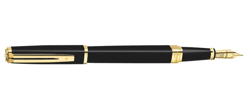 Waterman Exception Slim Black/Gold Fountain Pen - Image 2