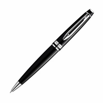 Waterman Expert Black Lacquer & Chrome Ballpoint Pen