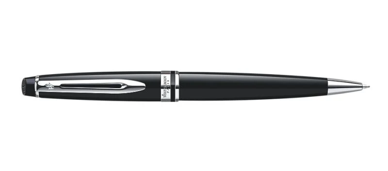 Waterman Expert Black Lacquer & Chrome Ballpoint Pen - Image 2