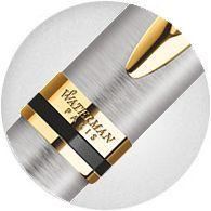 Waterman Expert Stainless Steel & Gold Ballpoint Pen - Image 5