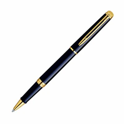 Waterman Hemisphere Black Lacquer & Gold Rollerball Pen