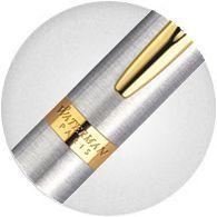 Waterman Hemisphere Stainless Steel & Gold Ballpoint Pen - Image 5